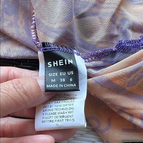 # 0660 **See through Multicolor Money Print Shirt - Picture 8 of 11